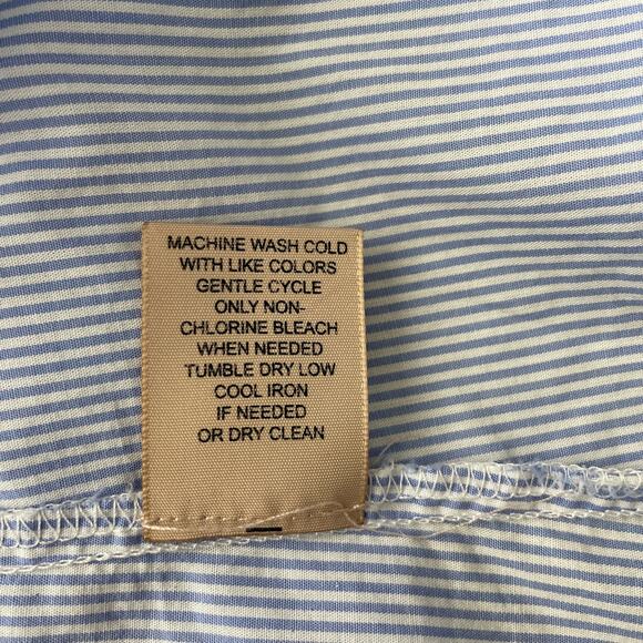 PHILOSOPHY Pinstripe Bell Sleeve Top Size SM Preppy Crisp Coastal Cruise Resort - Picture 7 of 7